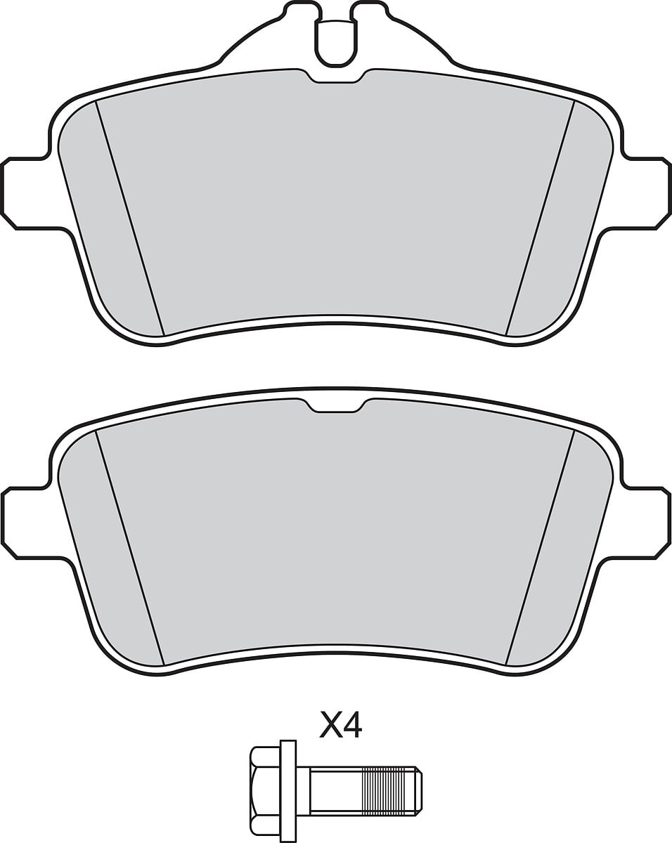 Jeu de 4 plaquettes de frein VALEO ref. 302915